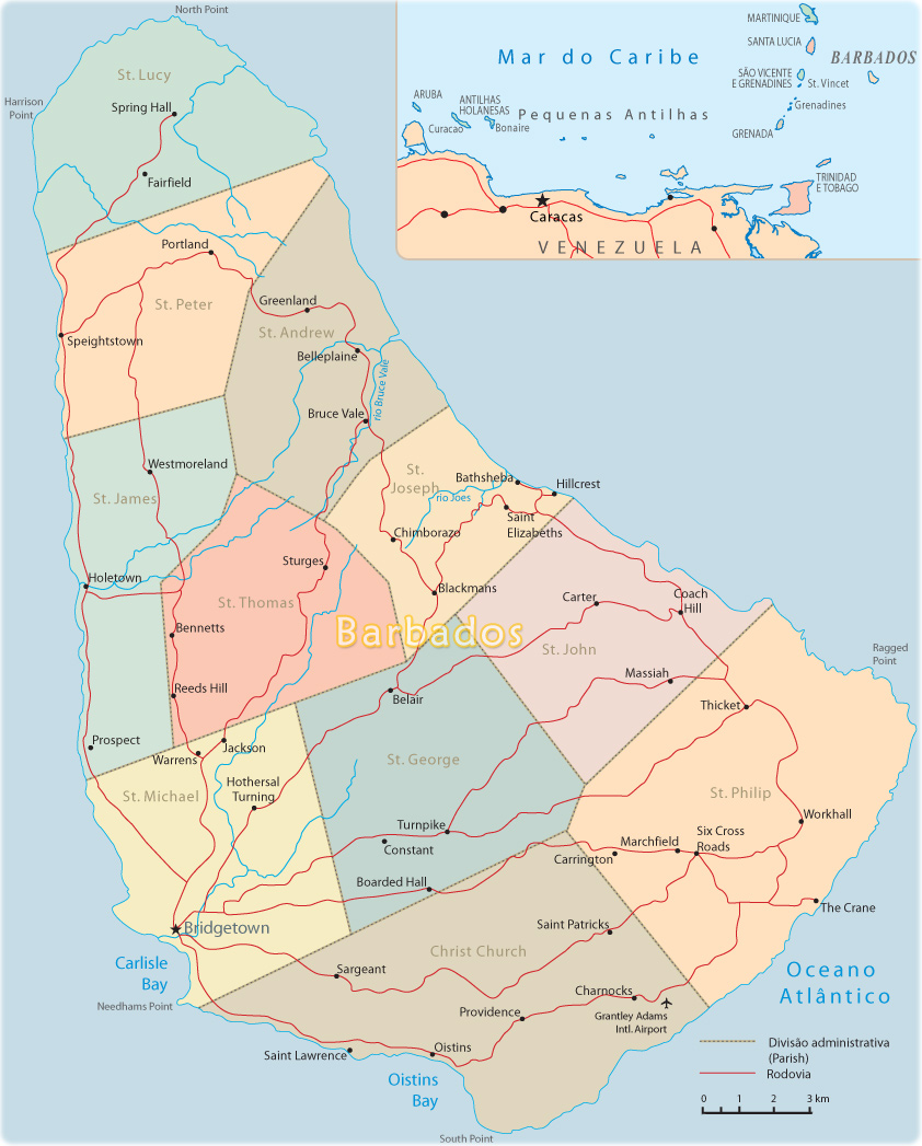 Mapa Barbados