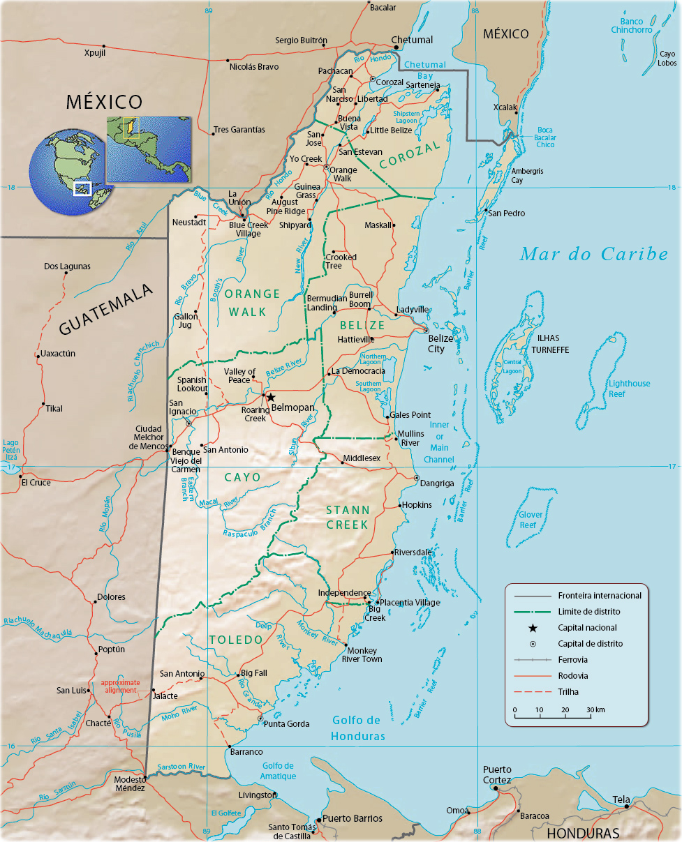 Mapa Belize