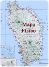 Mapa fisico Dominica