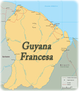 Mapa Guiana Francesa