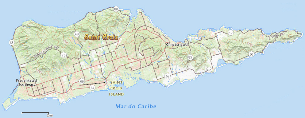 Mapa Saint Croix