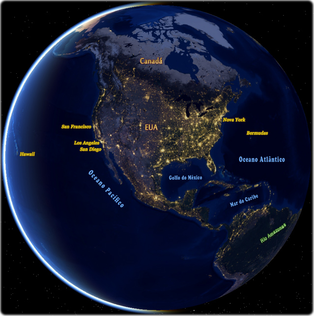 America Norte noite