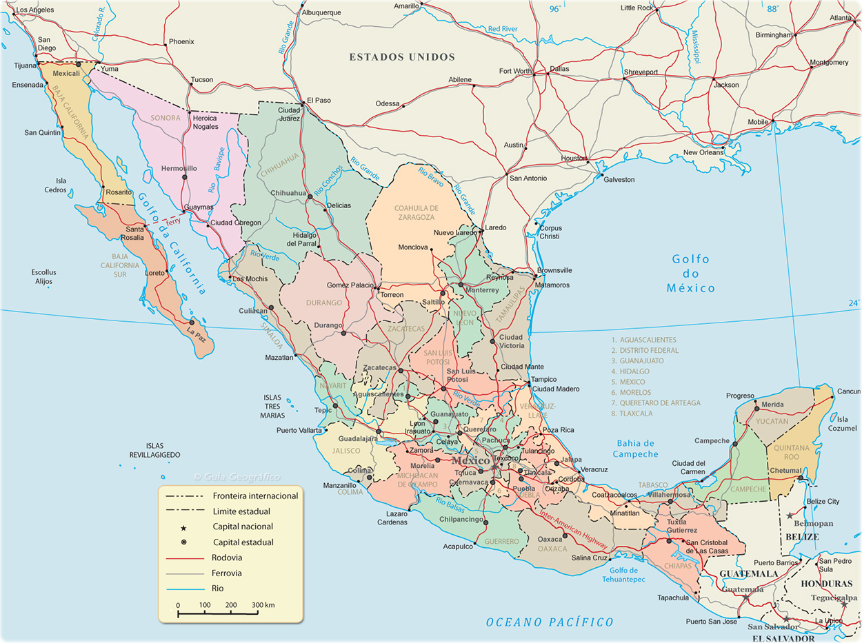 Mapa do México - Fotos Baja California