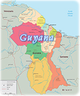 Mapa Guyana