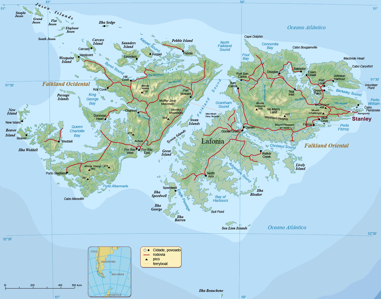 Mapa Malvinas