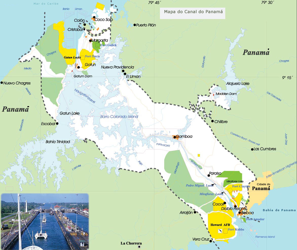 Mapa Canal Panama