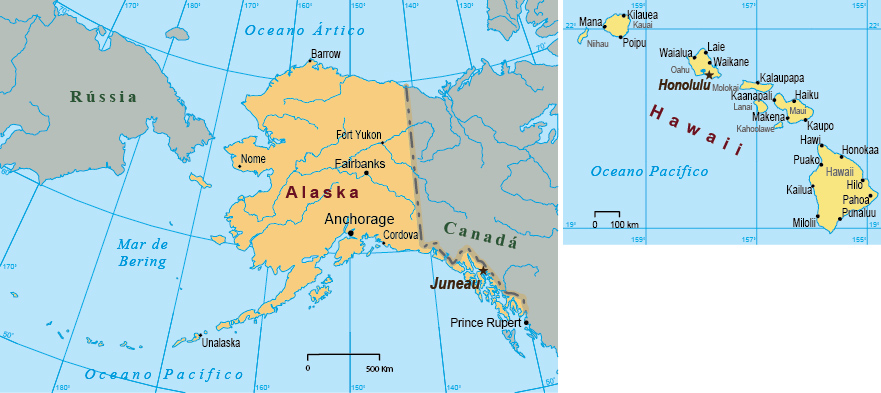 Mapa Alasca