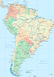 Mapa América do Sul