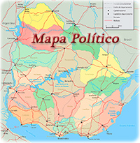 Mapa politico Uruguai