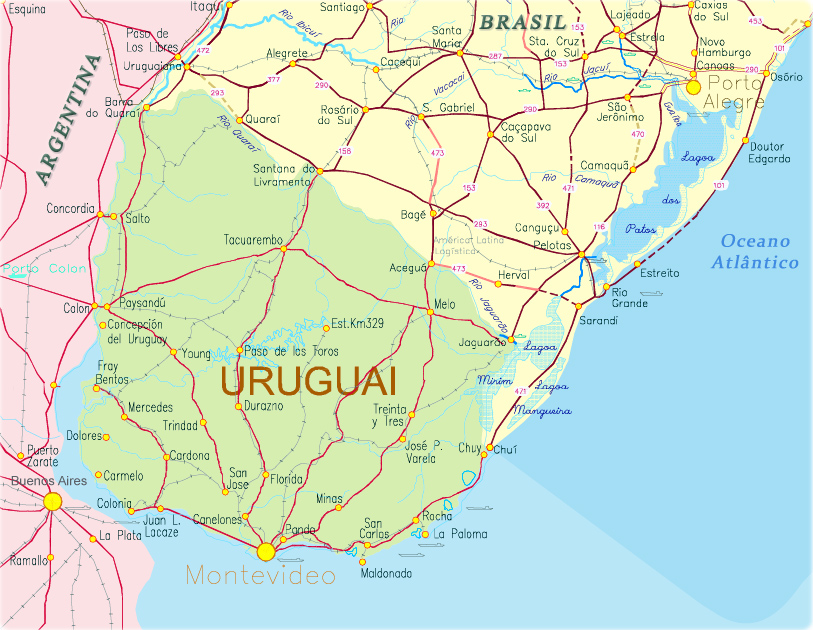 Uruguay mapa